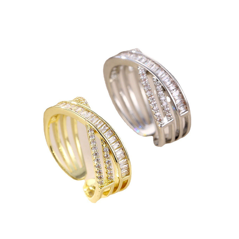 Men's Zircon Cross Couple Ring - 1pc